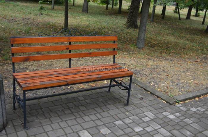 Лавки для дачі з металу і дерева своїми руками