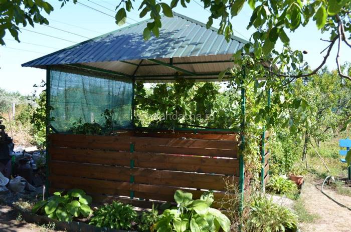 Альтанка для дачі своїми руками з металу: креслення, варіанти дизайну