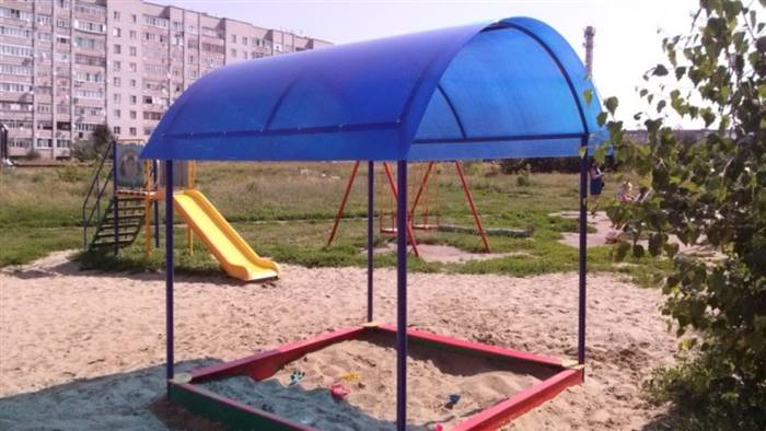 Грибок для пісочниці на дитячий майданчик на дачі своїми руками